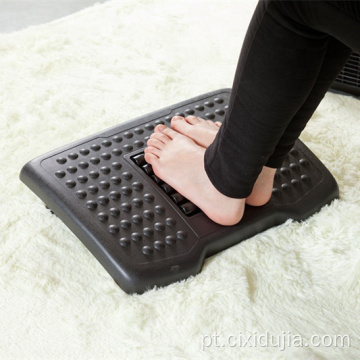 Apoio de pés de massagem ajustável de plástico para escritório